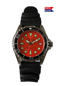 Del Mar 500-Meter Premier Pro Dive Watch - Sporty Orange Dial #50420