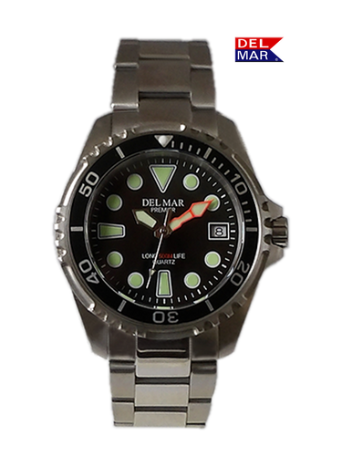 500 Meter Men's Premier Pro Dive Watch, Back Dial, SS Bracelet - #50421