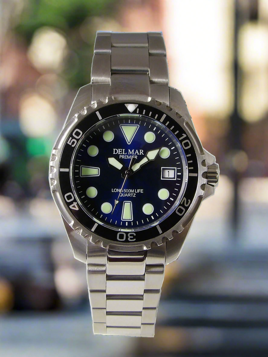 Del Mar Pro Dive 500M – Blue Dial / Stainless Steel Bracelet #50422