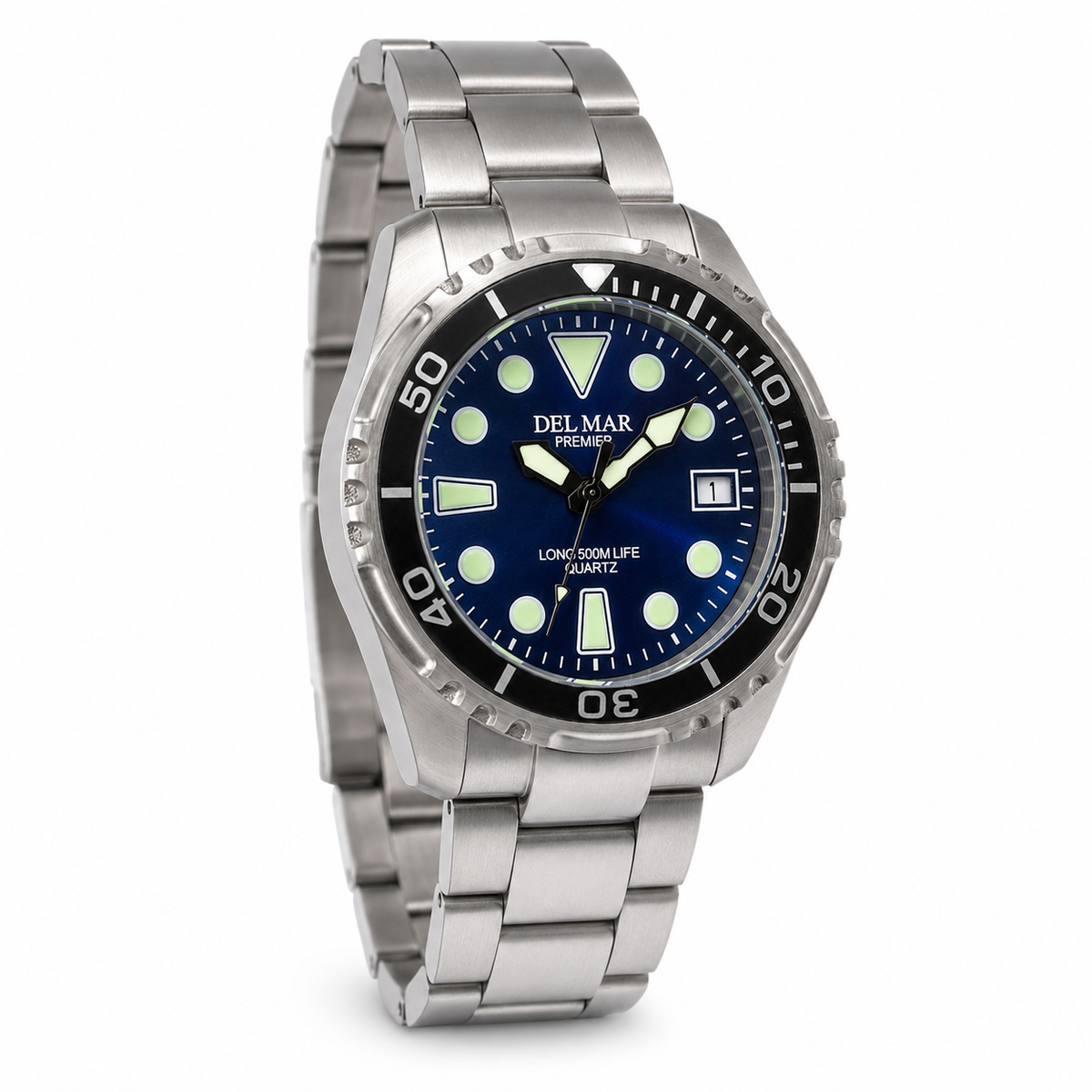 Del Mar Pro Dive 500M – Blue Dial Stainless Steel Watch – Model 50422