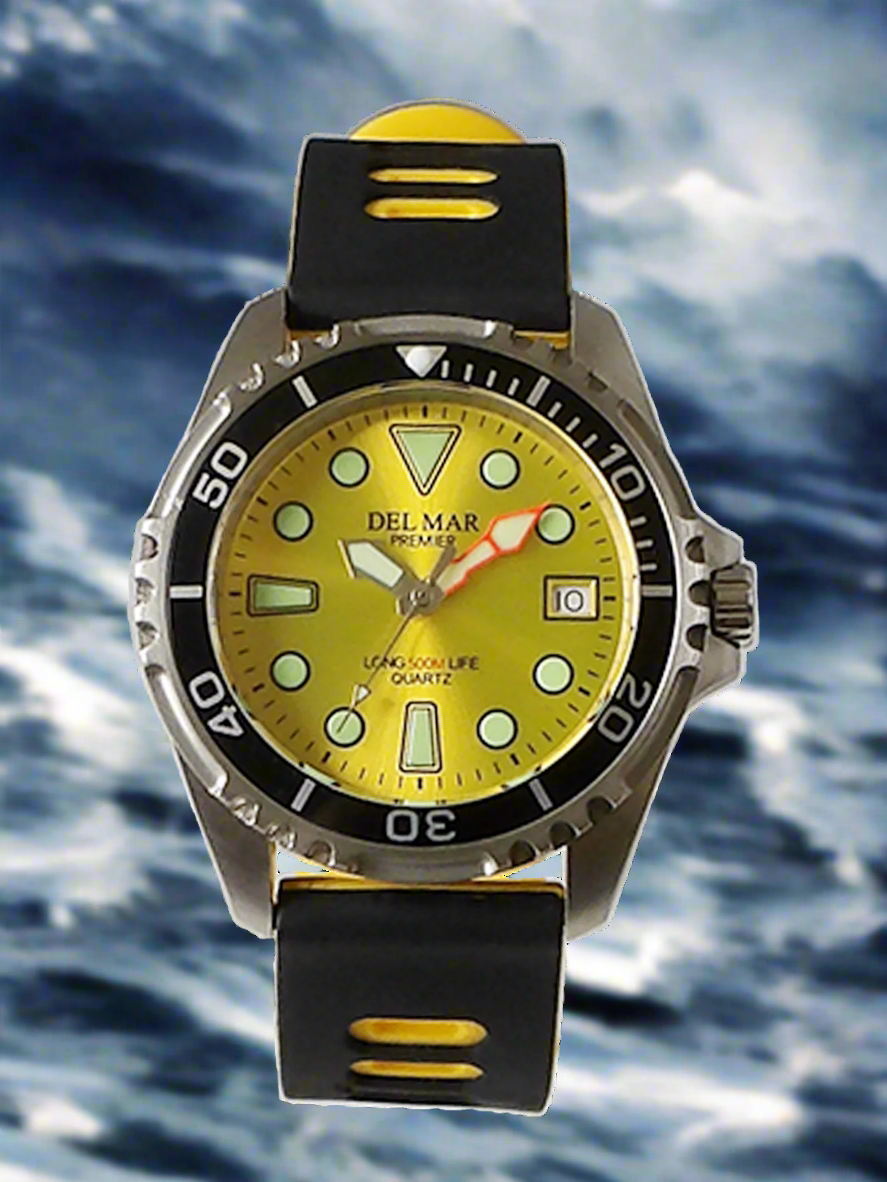 Del Mar Pro Dive 500M – Yellow Dial / Yellow & Black Strap #50456