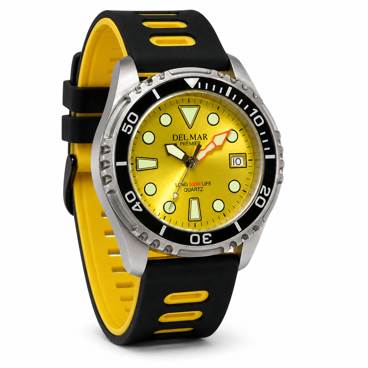 Del Mar Pro Dive 500M – Yellow Dial Yellow & Black Strap Watch – Model 50456