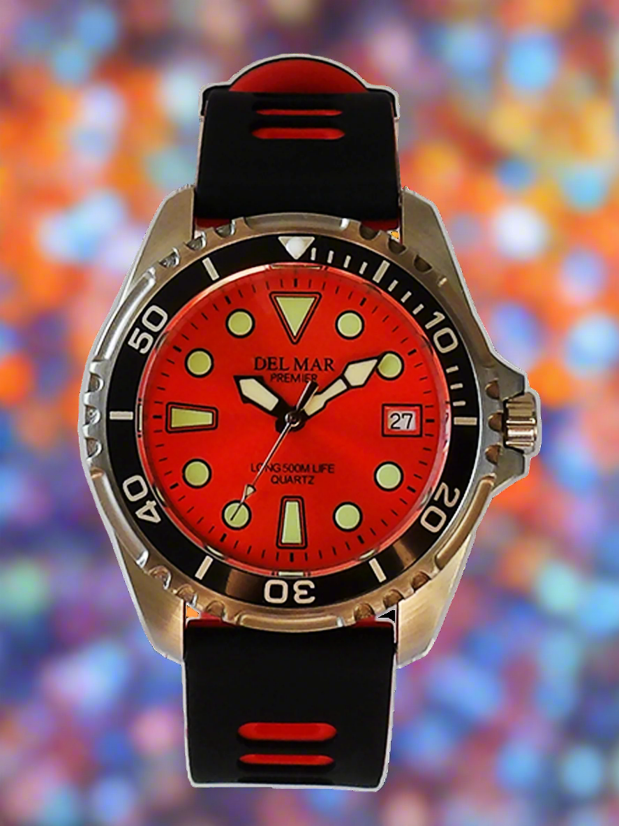 Del Mar Pro Dive 500M – Orange Dial / Two-Tone Sport Strap #50457