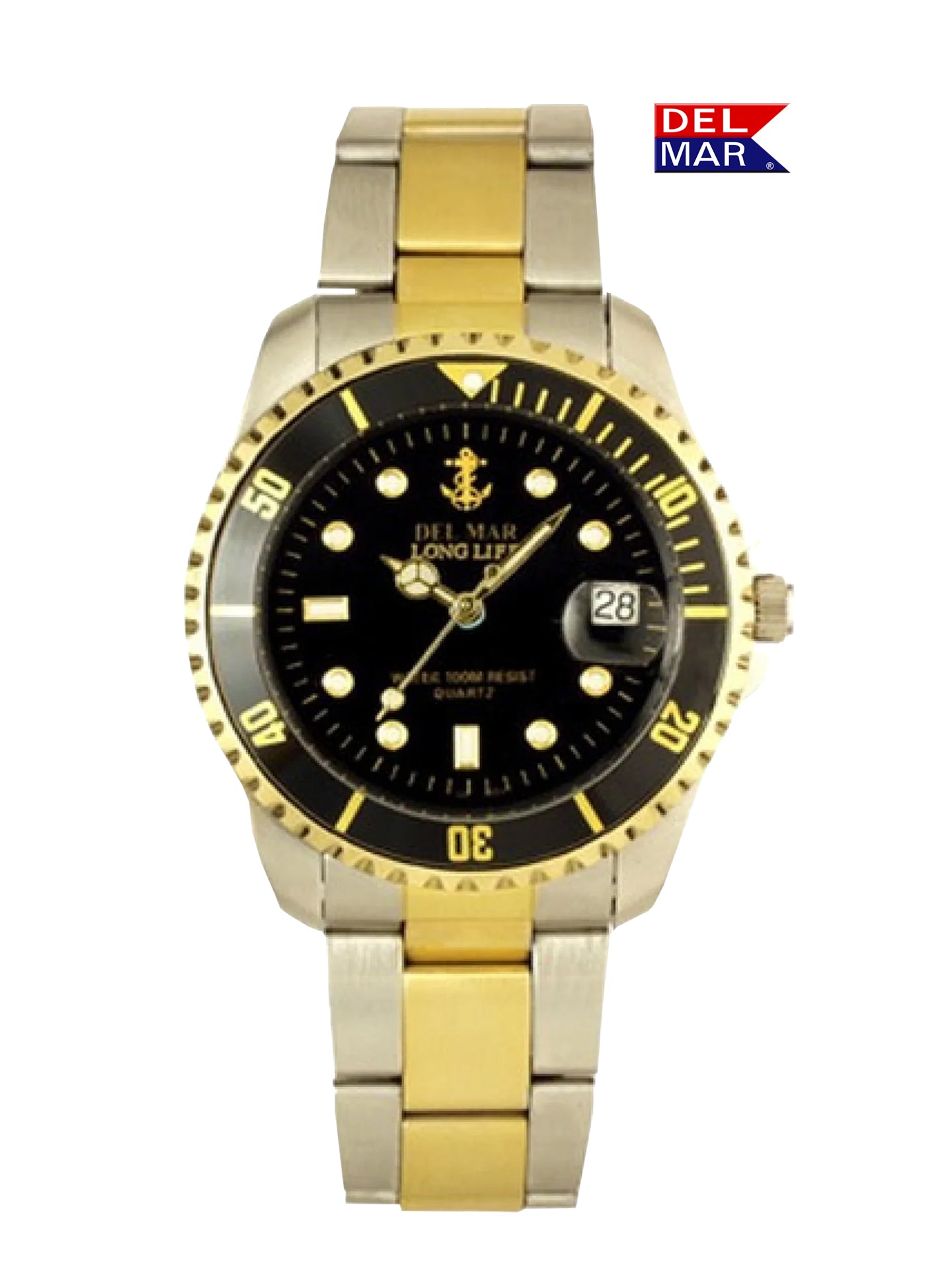 Del Mar Coronado Black Dial Two-Tone Watch 50481