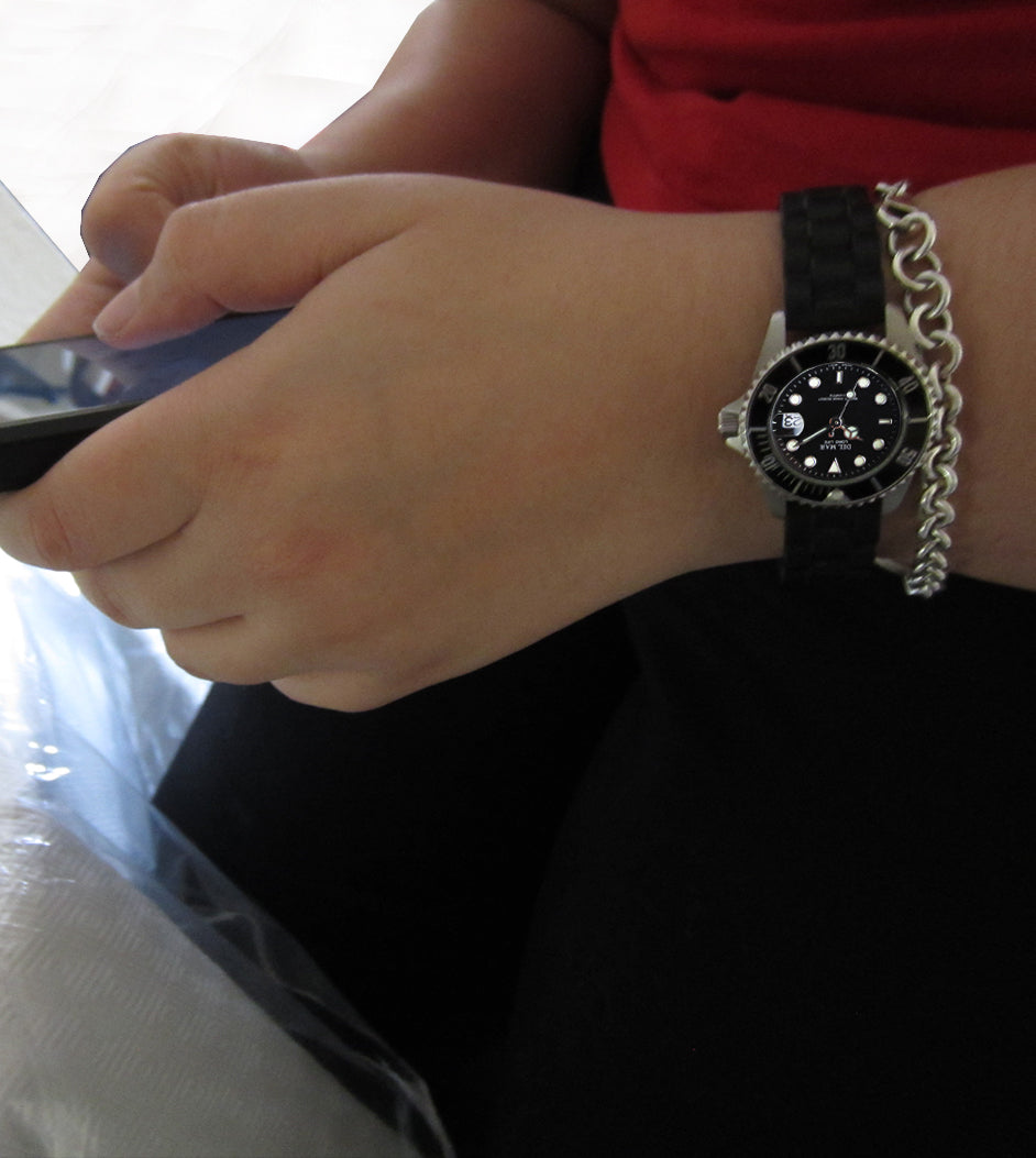 Just chillin' with the Catalina Sportstrap Waffle Weave Watch from Del Mar Watch