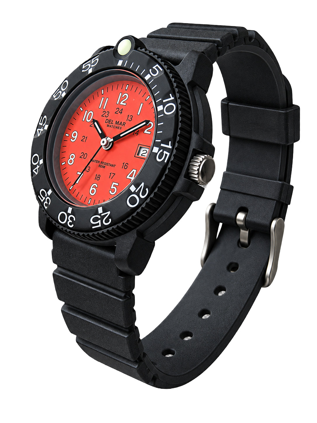 Del Mar Sand Key Ladies Orange Dial Dive Watch 200M #50507