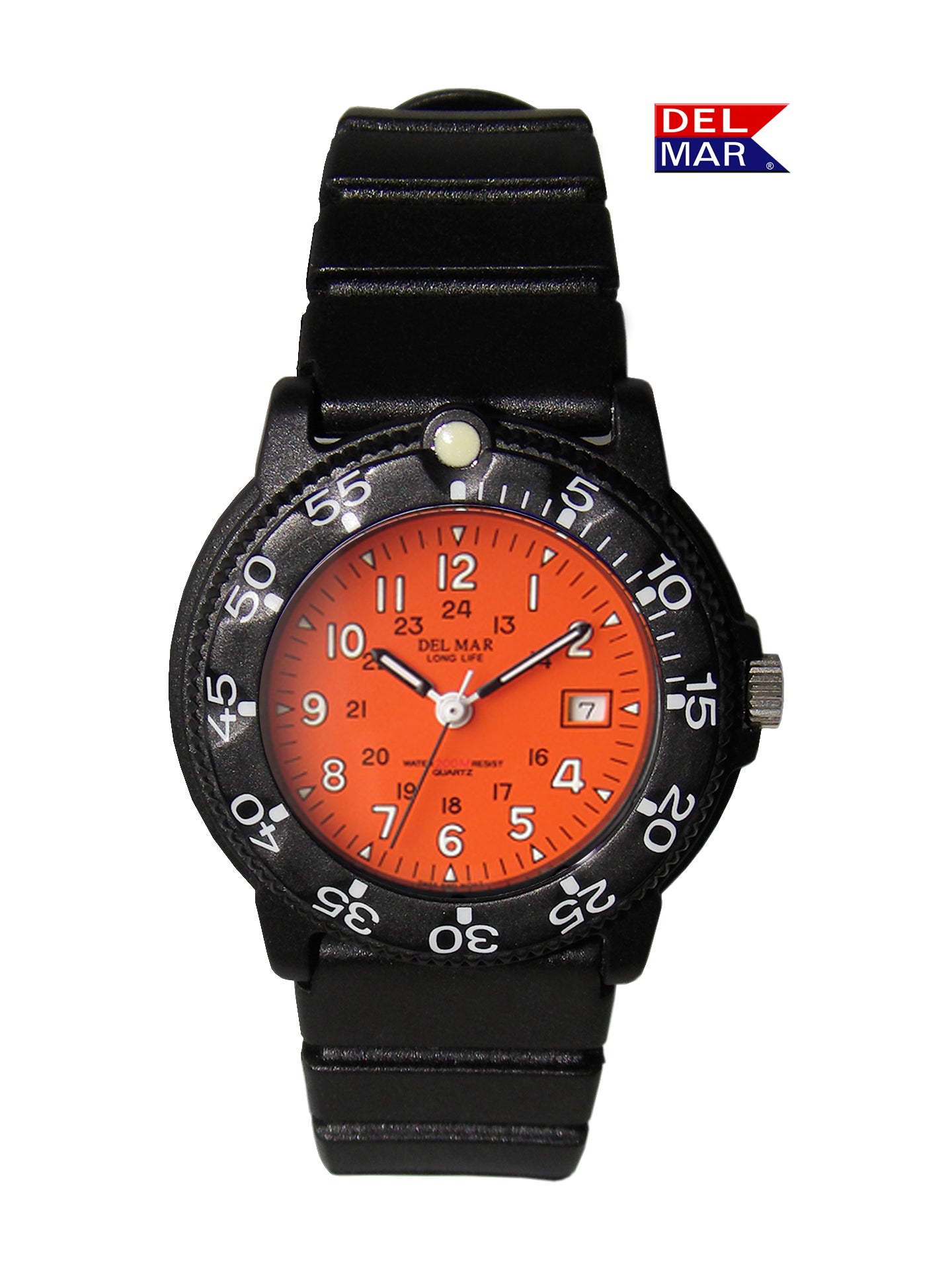 Del Mar Sand Key His & Hers Orange Dial Watch Set | 200M Water Resistant