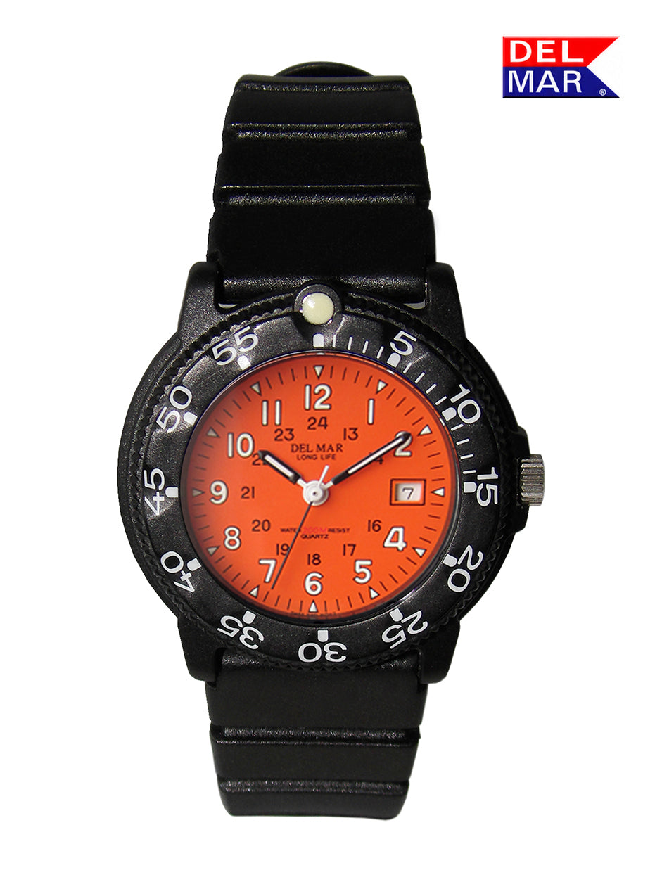 Del Mar Sand Key Ladies Orange Dial Dive Watch 200M #50507