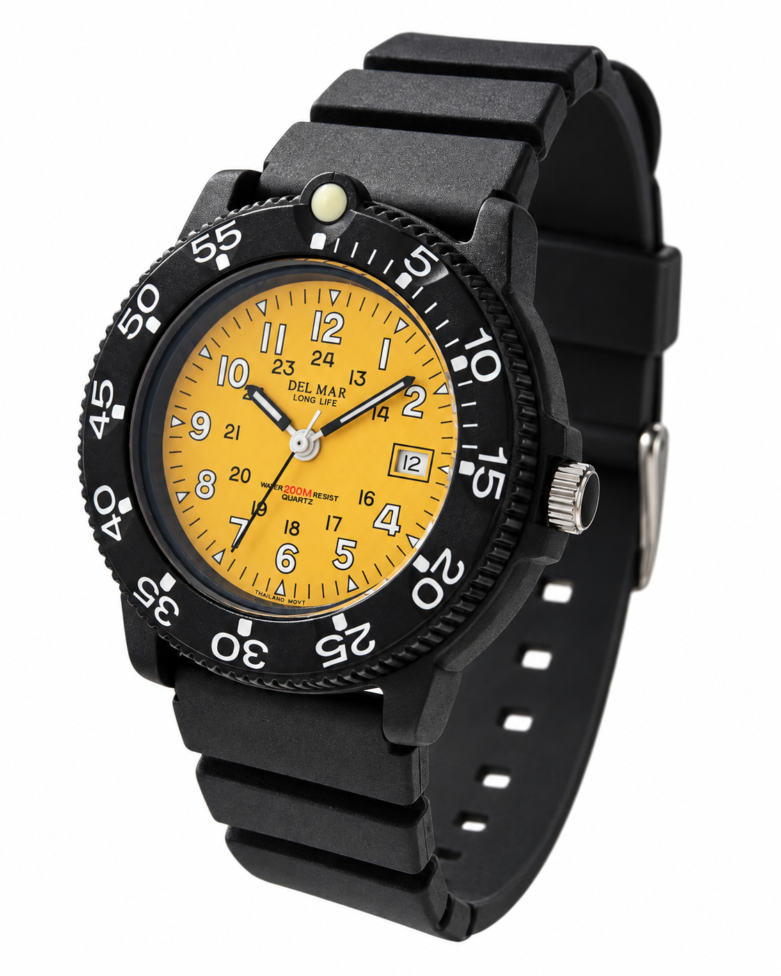 Del Mar Sand Key Men’s Yellow Dial Watch – 50509