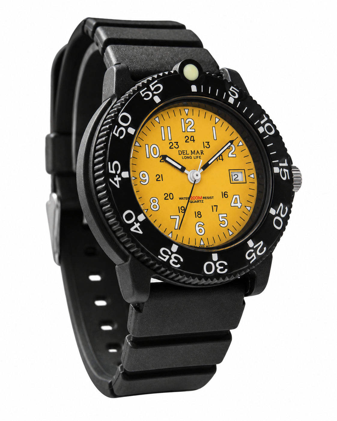 Del Mar Sand Key Men’s Yellow Dial Watch – 50509