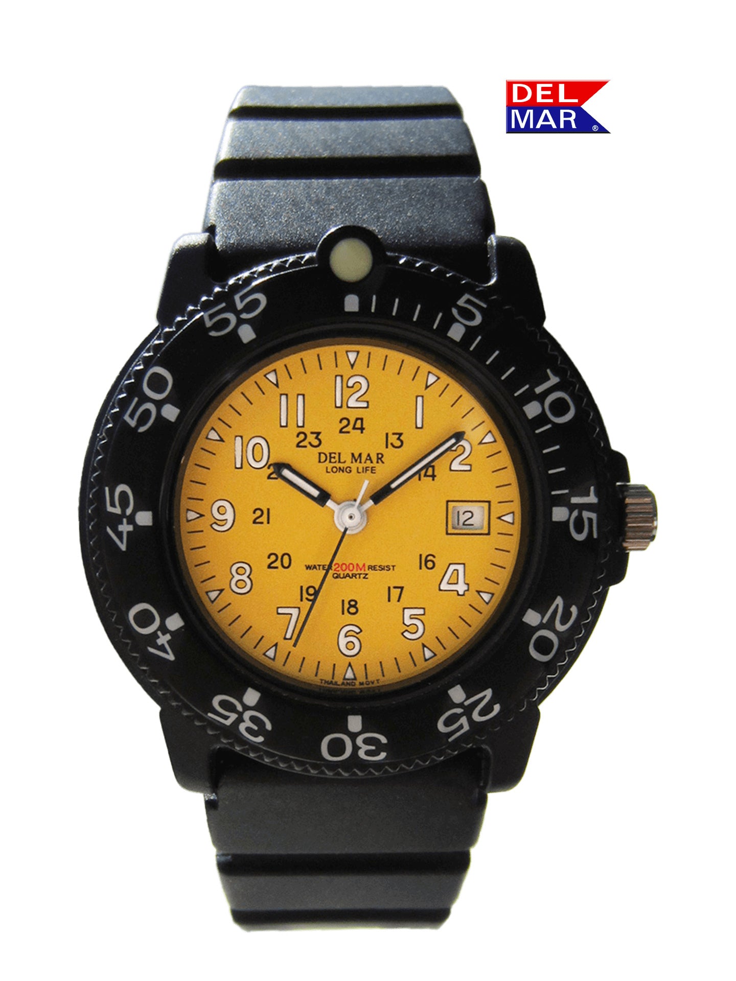 Del Mar Sand Key His & Hers Yellow Dial Watch Set | 200M Water Resistant