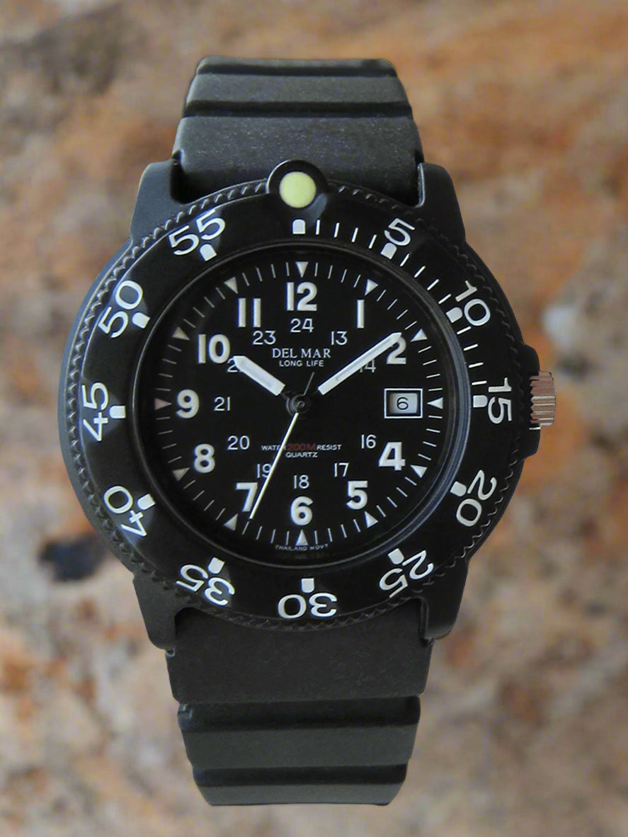 Del Mar Sand Key His & Hers Black Dial Watch Set | 200M Water Resistant