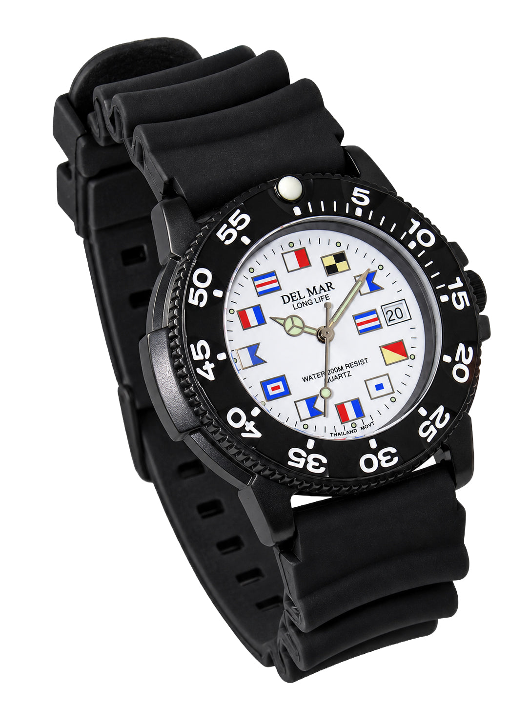 Men’s Sand Key Dive 200M White Nautical Dial & Black Strap #50512