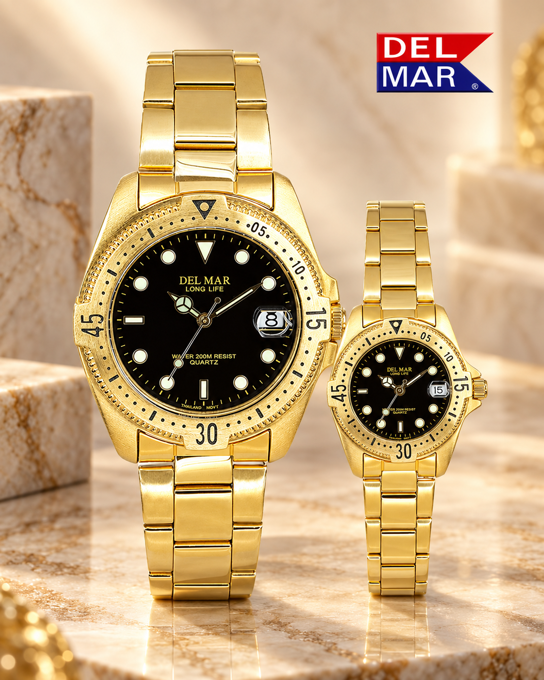 The Admiral Collection with Gold Tone Bracelet - His & Hers.