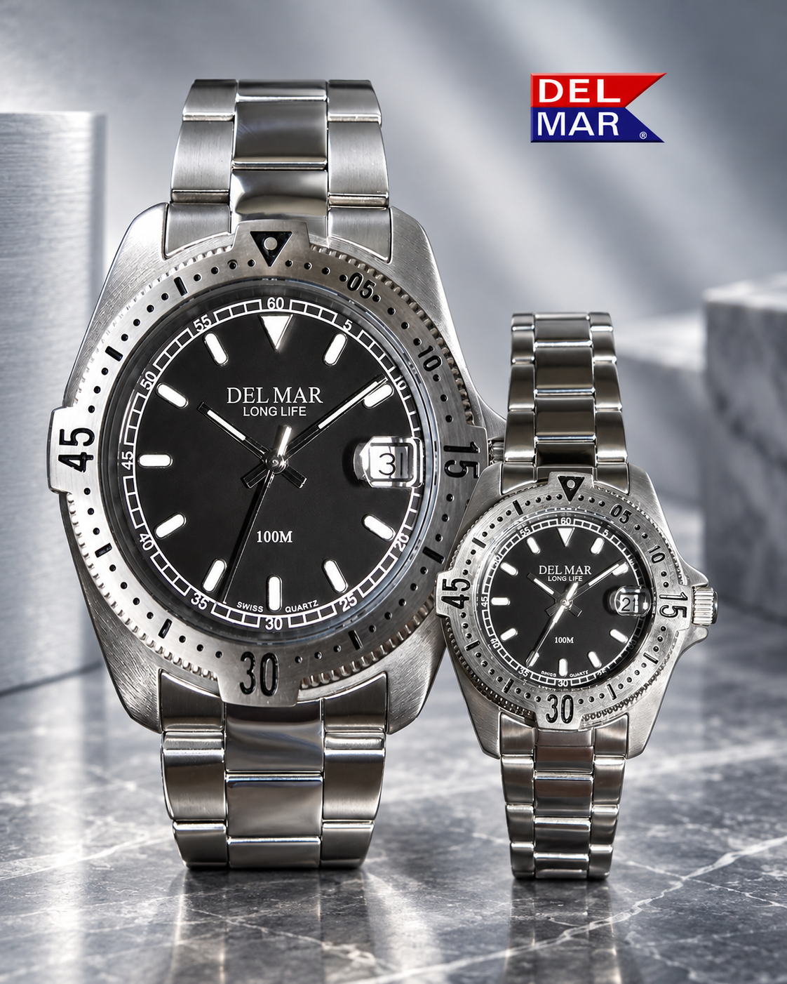 Del Mar Classic Ladies Admiral Black Dial Watch #50276
