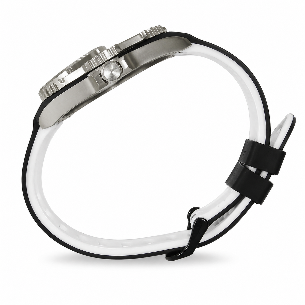 Del Mar Pro Dive 500M – Black Dial White & Black Strap Watch – Model 50458