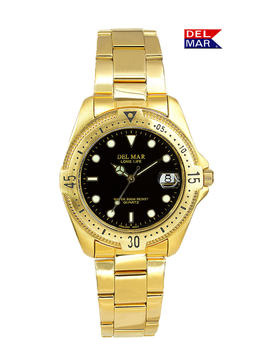Del Mar Admiral –  Men's Gold Tone Bracelet Watcht – 200M