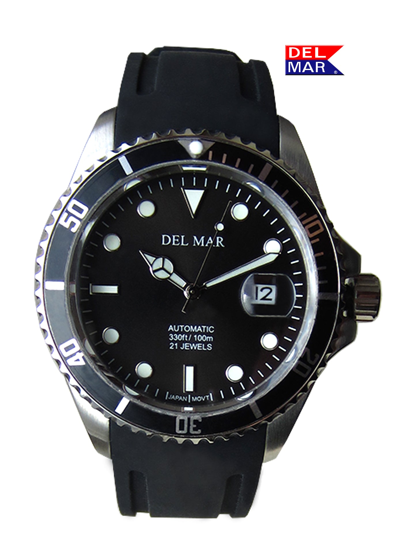 Del Mar Premier Automatic – Black Dial / Black Strap – Model 50411 
