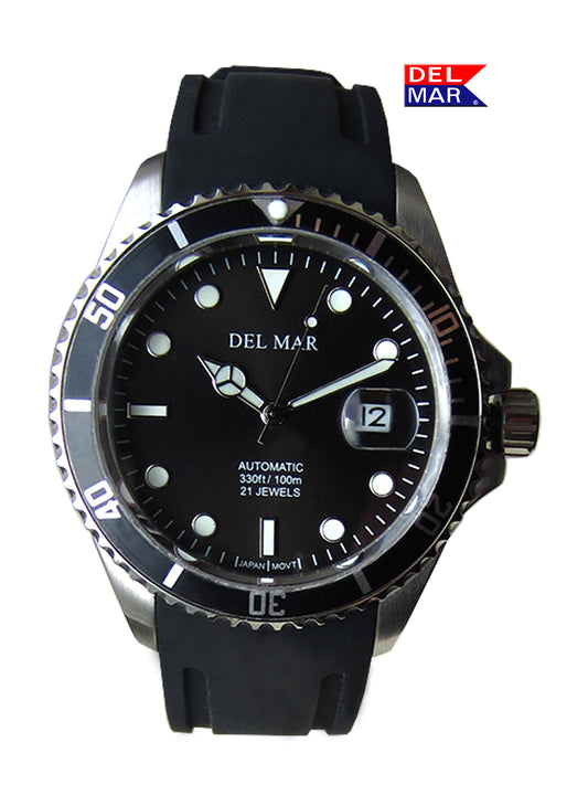 Del Mar Premier Automatic – Black Dial / Black Strap – Model 50411 