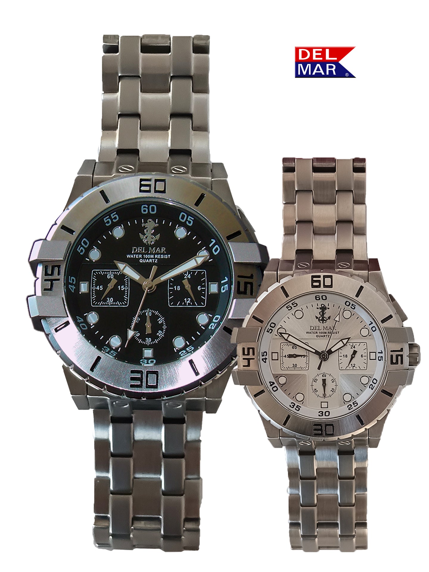 Del Mar Sport Chronograph Watch – Light & Dark Dial Options – 100M