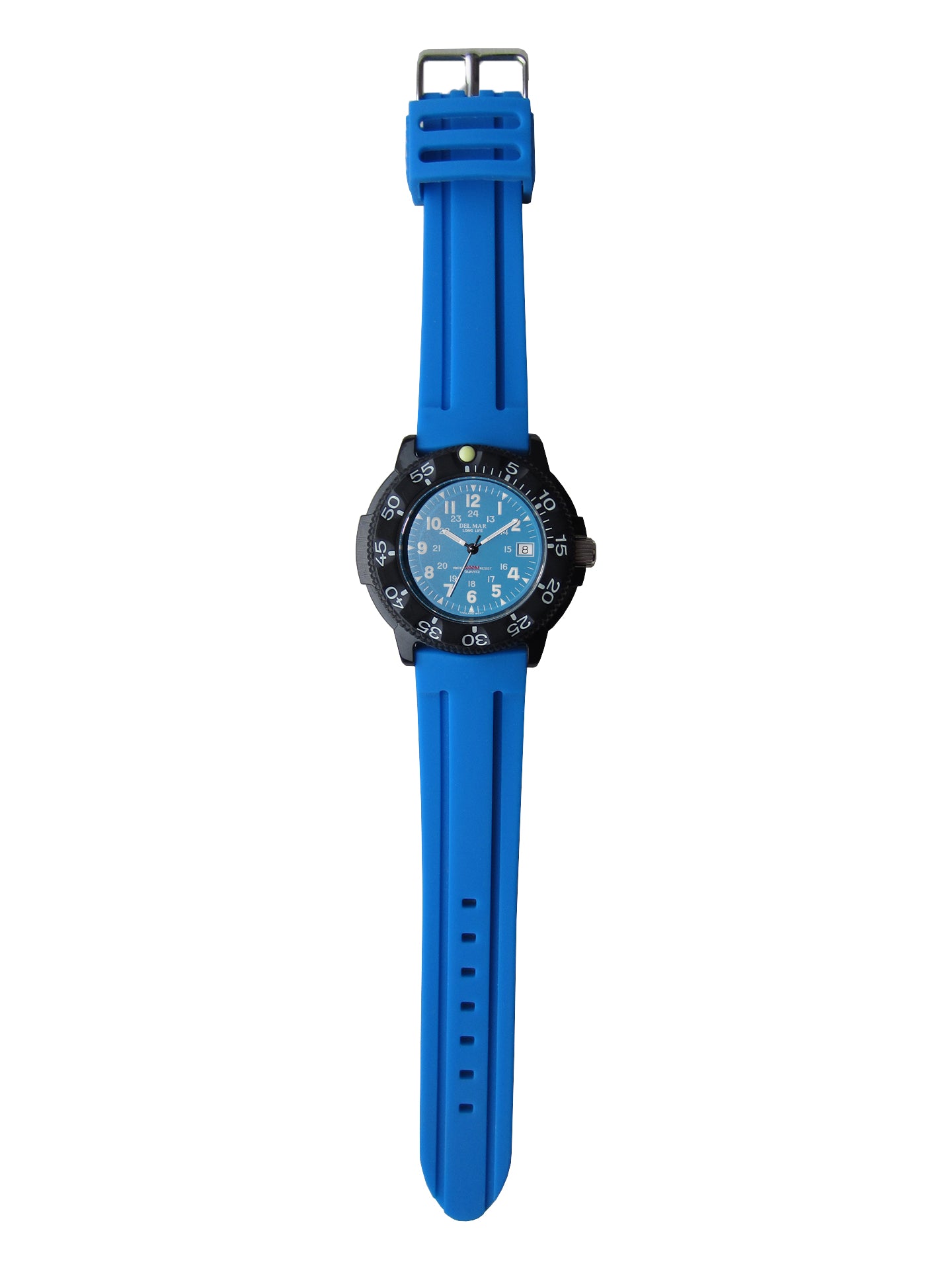 Del Mar Sand Key Blue Dial Rubber Strap Watch 50387