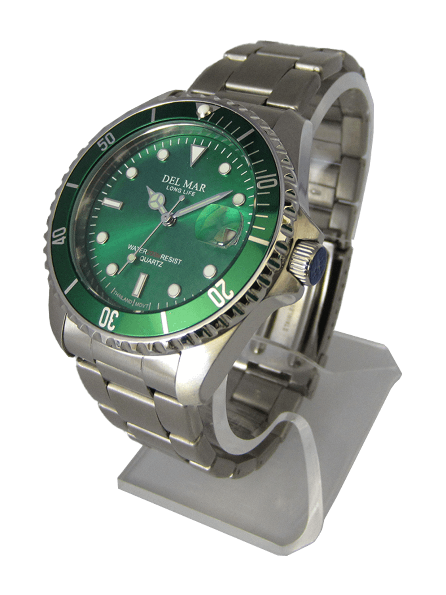 Del Mar Coronado Green Dial Stainless Steel Watch 50375