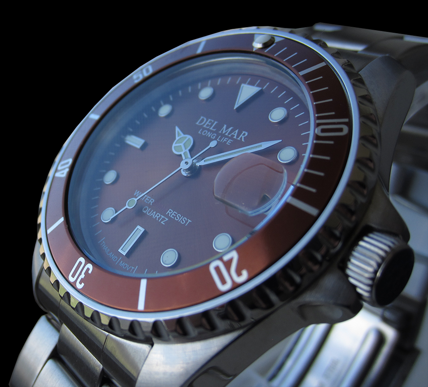Del Mar Coronado Bronze Dial Stainless Steel Watch 50374