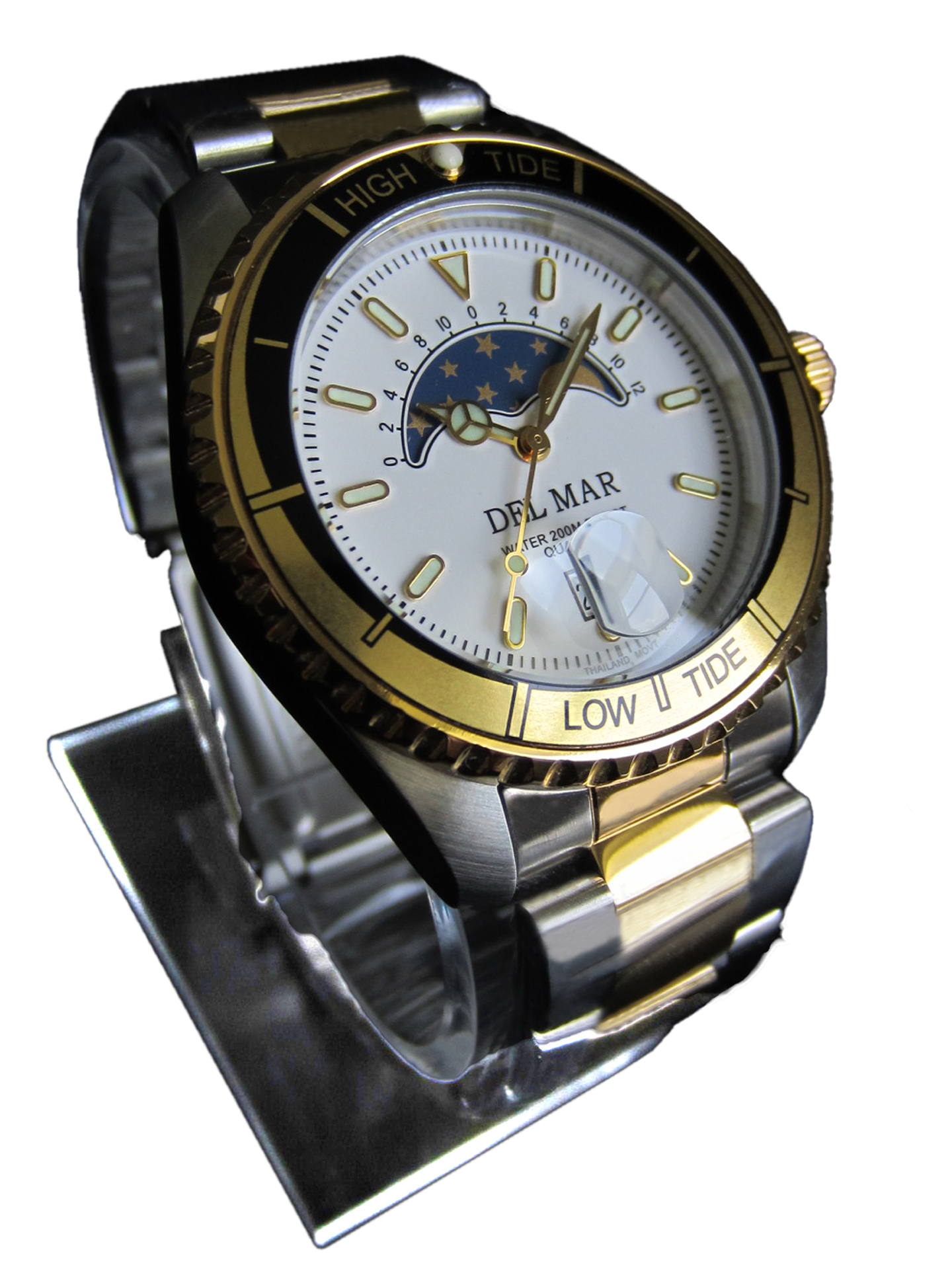 Del Mar Tide Watch – White Dial / Two-Tone Stainless Steel Bracelet #50401