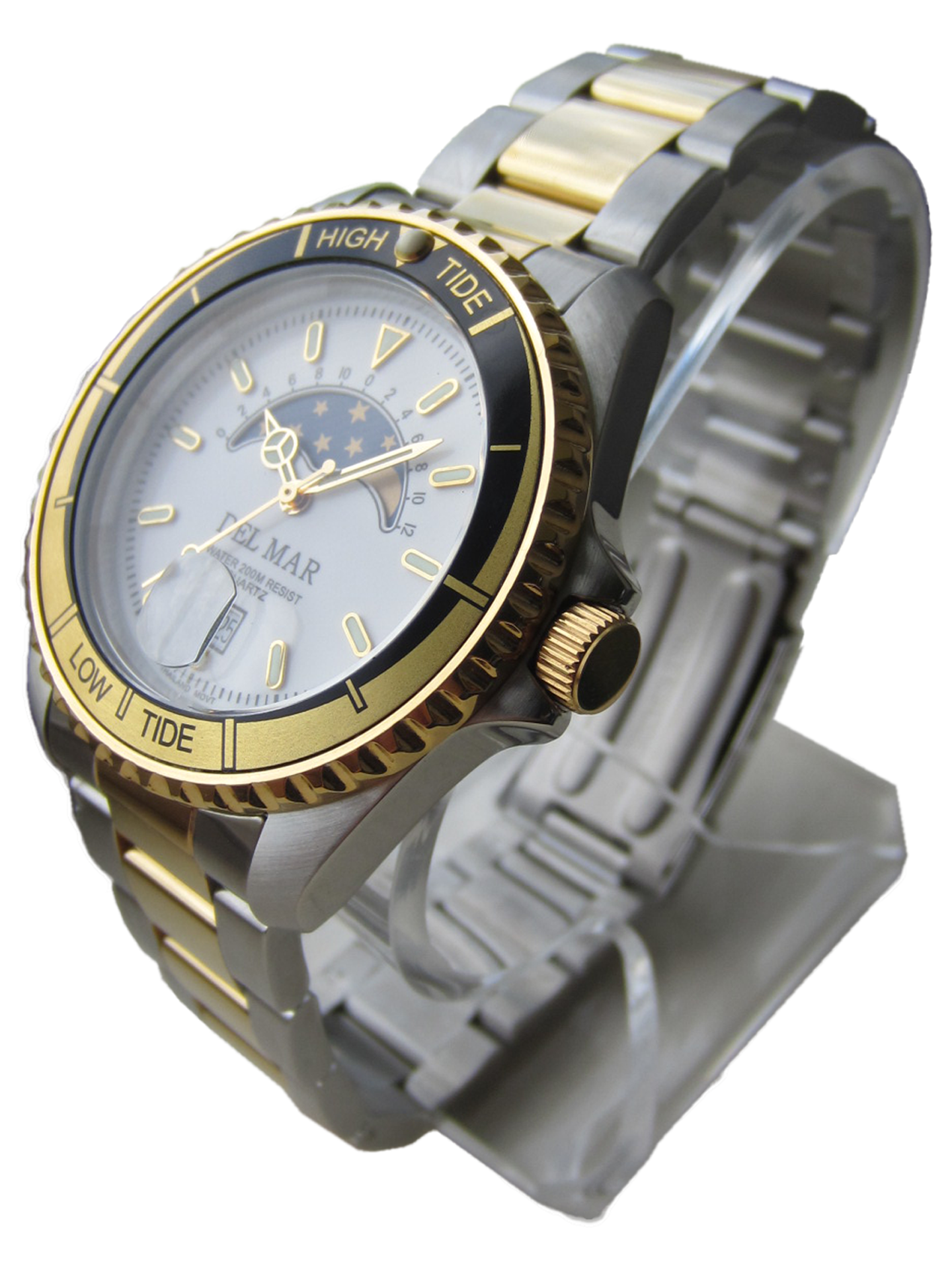 Del Mar Tide Watch – White Dial / Two-Tone Stainless Steel Bracelet #50401