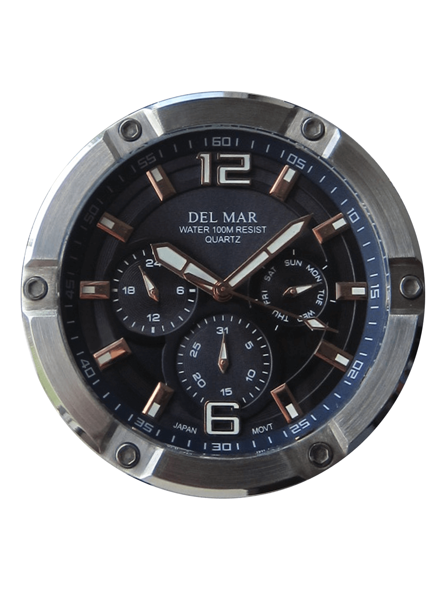 Del Mar 3-Eye Multi-Function Sport Watch – Blue Dial