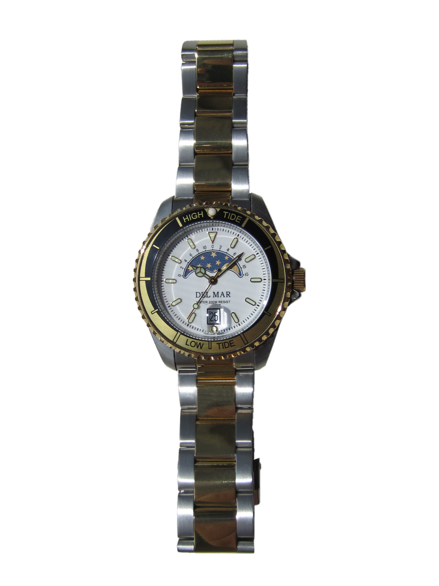 Del Mar Tide Watch – White Dial / Two-Tone Stainless Steel Bracelet #50401