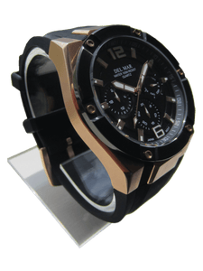 Men's Black Dial, Bronze Trim Multi-function Watch - #50396
