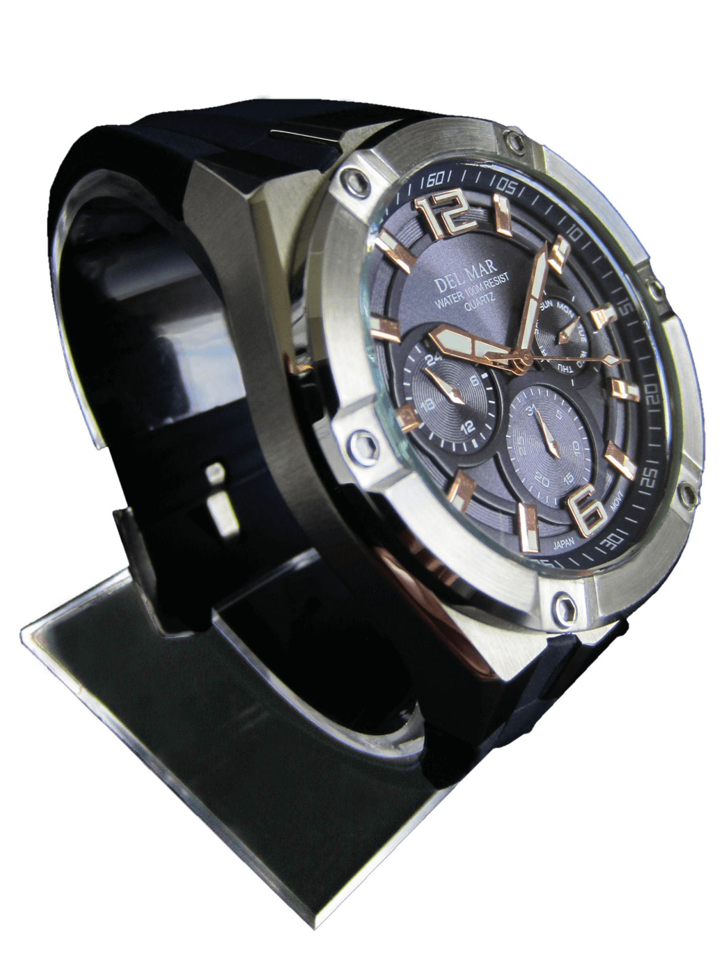 Del Mar 3-Eye Multi-Function Sport Watch – Blue Dial