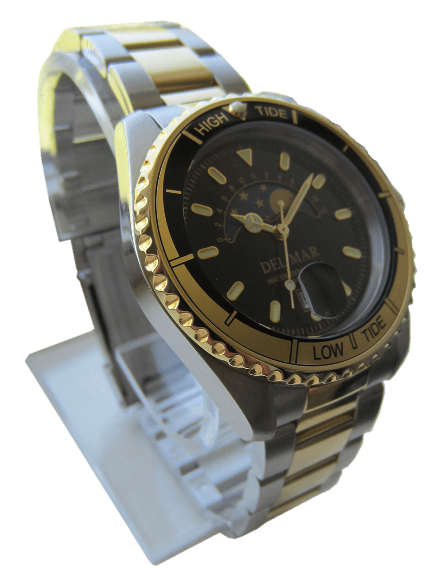 Del Mar Tide Watch – Black Dial / Two-Tone Stainless Steel Bracelet #50207
