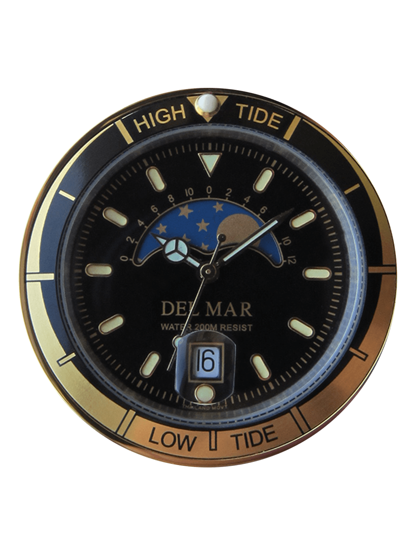 Del Mar Tide Watch – Black Dial / Two-Tone Stainless Steel Bracelet #50207