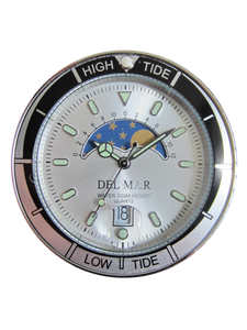 Nautical Analog Tide Watch, Stainless Steel Band & Case #50400