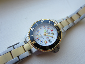 Ladies Long Life Classic Nautical Two-Tone Bracelet Watch