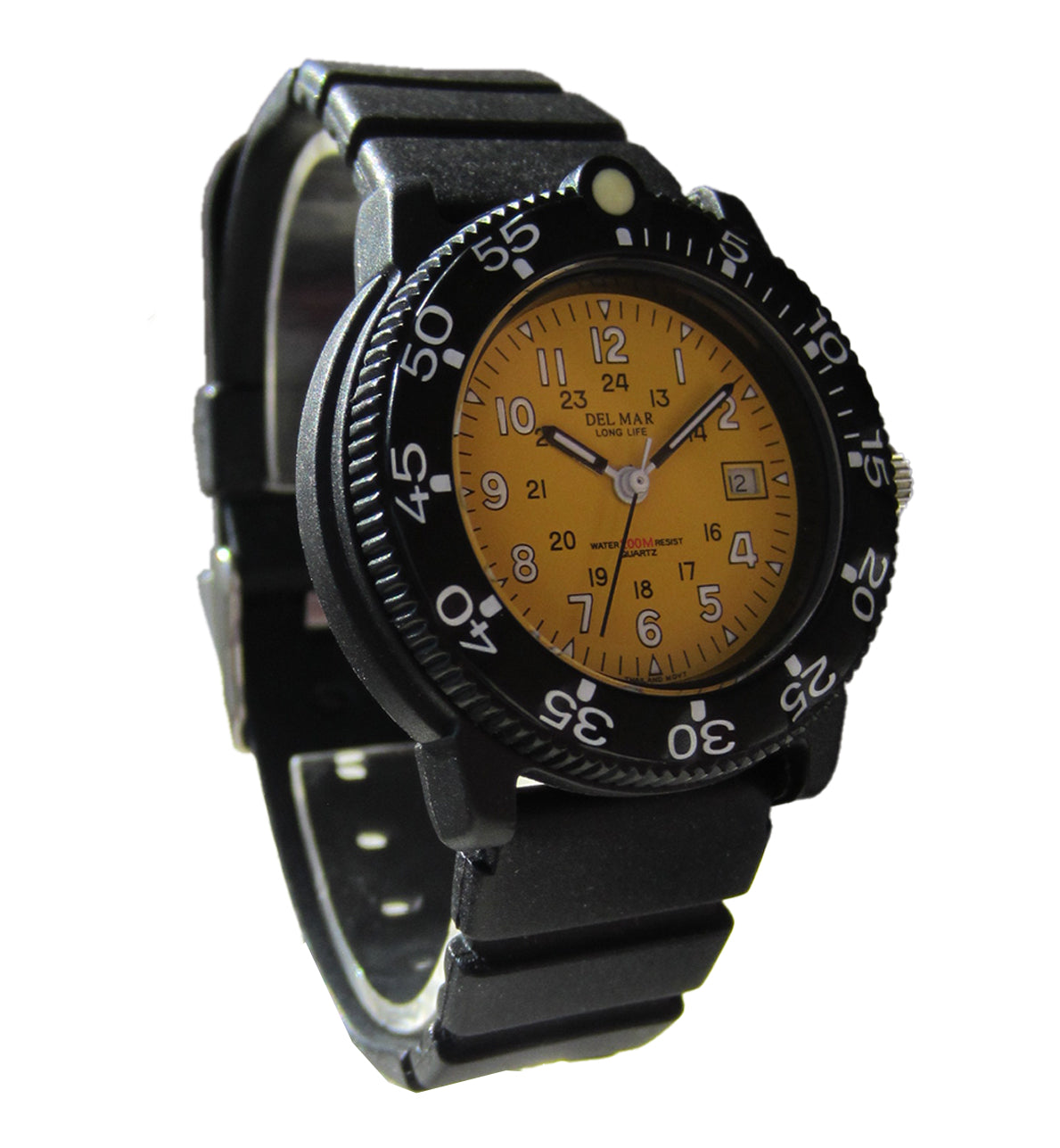 Del Mar Sand Key His & Hers Yellow Dial Watch Set | 200M Water Resistant