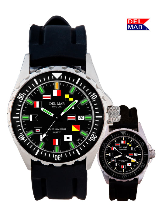 Super Glo Sports Strap Black Nautical #50235
