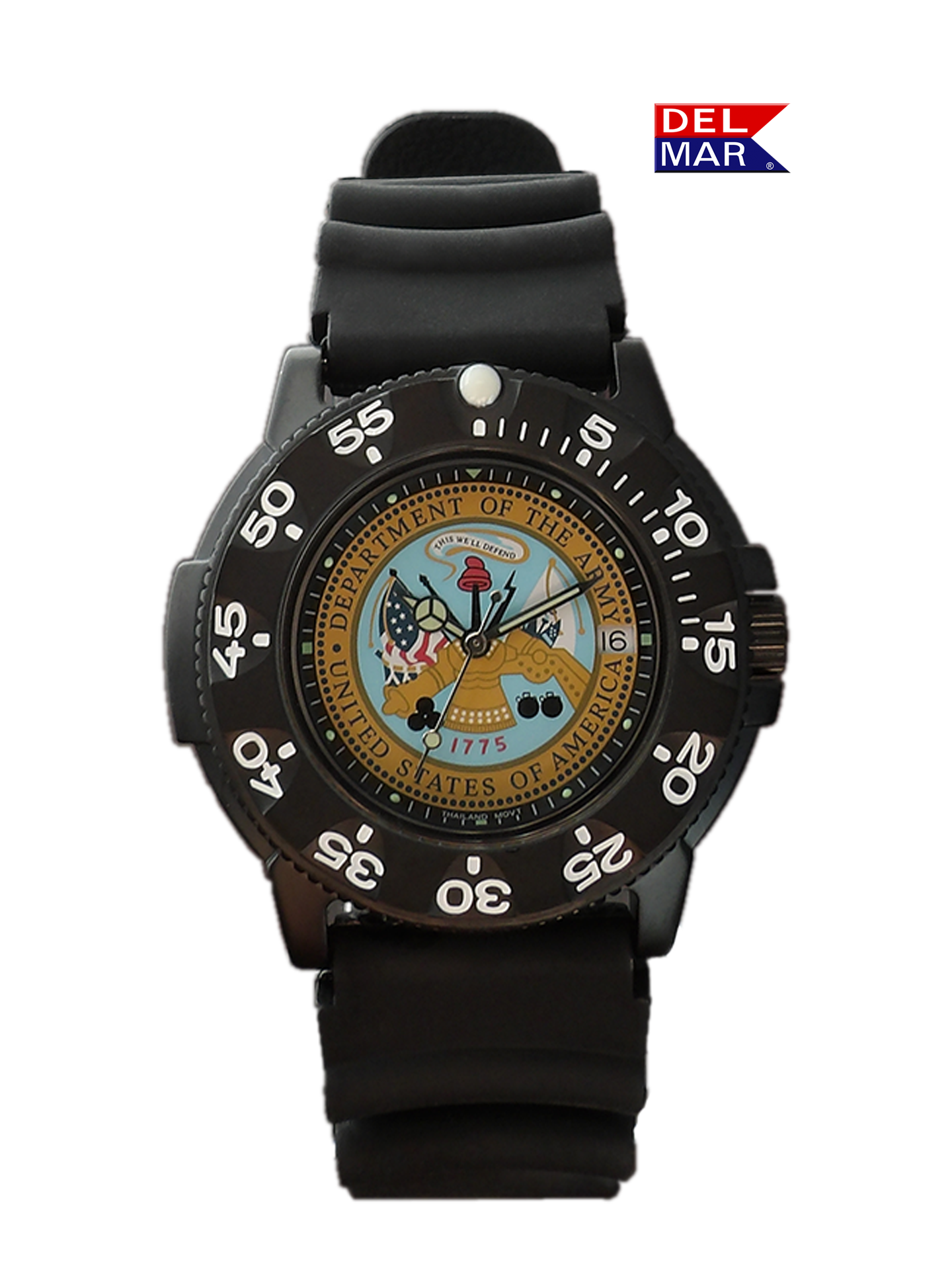 U.S. Army watch featuring official insignia - Black Strap Band
