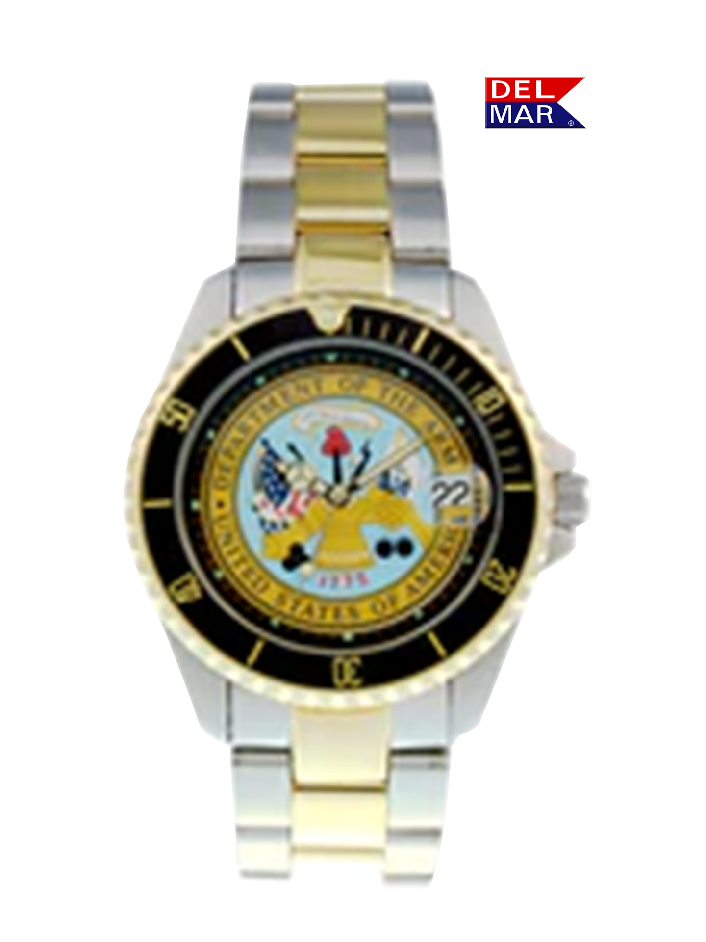 U.S. Army watch featuring official insignia - Two-ToneBracelet