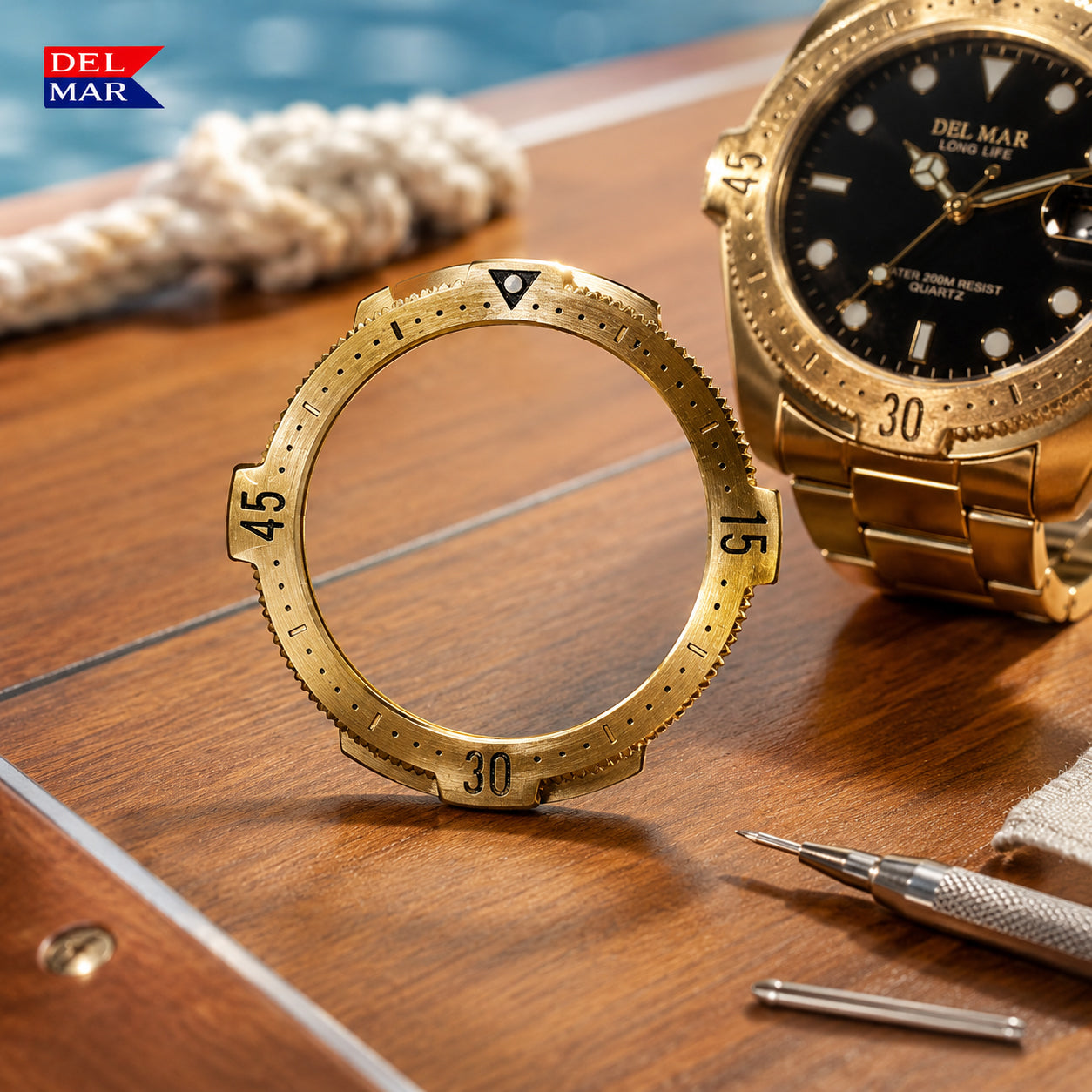 Restore the look and function of your Del Mar watch with a genuine replacement watch bezel. 