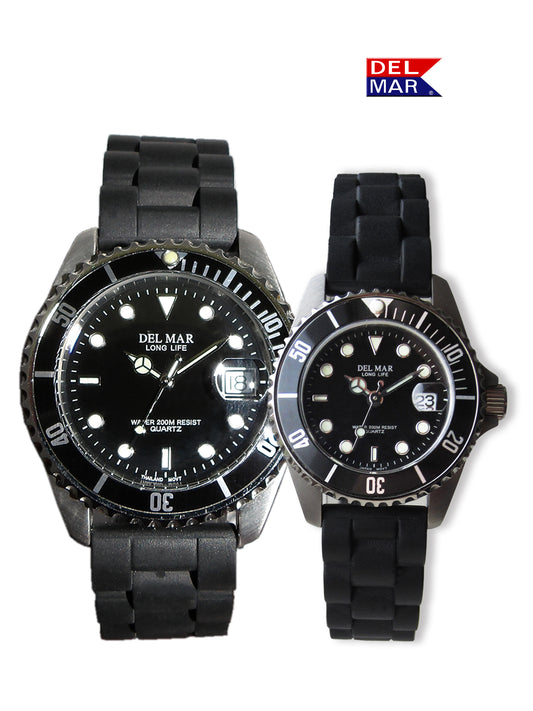 Matching Black Sport Watches | Catalina His & Hers 200M Water-Resistant Set
