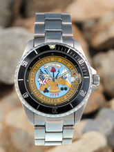 Del Mar Watches Men's Army Military Watch - Stainless Steel Bracelet 