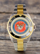 Del Mar Watches Men's Marine Military Watch - Two-Tone Bracelet