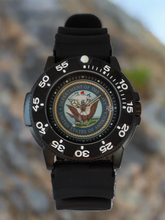 Del Mar Men's Navy Sailor Military Watch - Black Strap