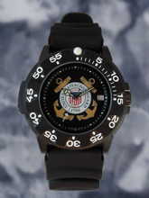 Del Mar Men's Coast Guard Military Watch - Black Strap