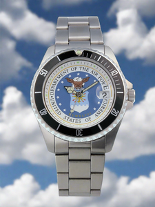 Del Mar Watches Men's Air Force Military Watch - Stainless Steel Bracelet