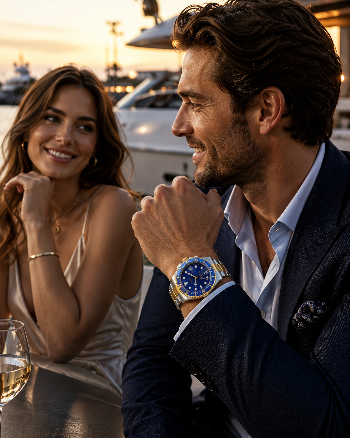 Del Mar Premier Automatic – Blue Dial & Two-Tone Bracelet – Model 50388
