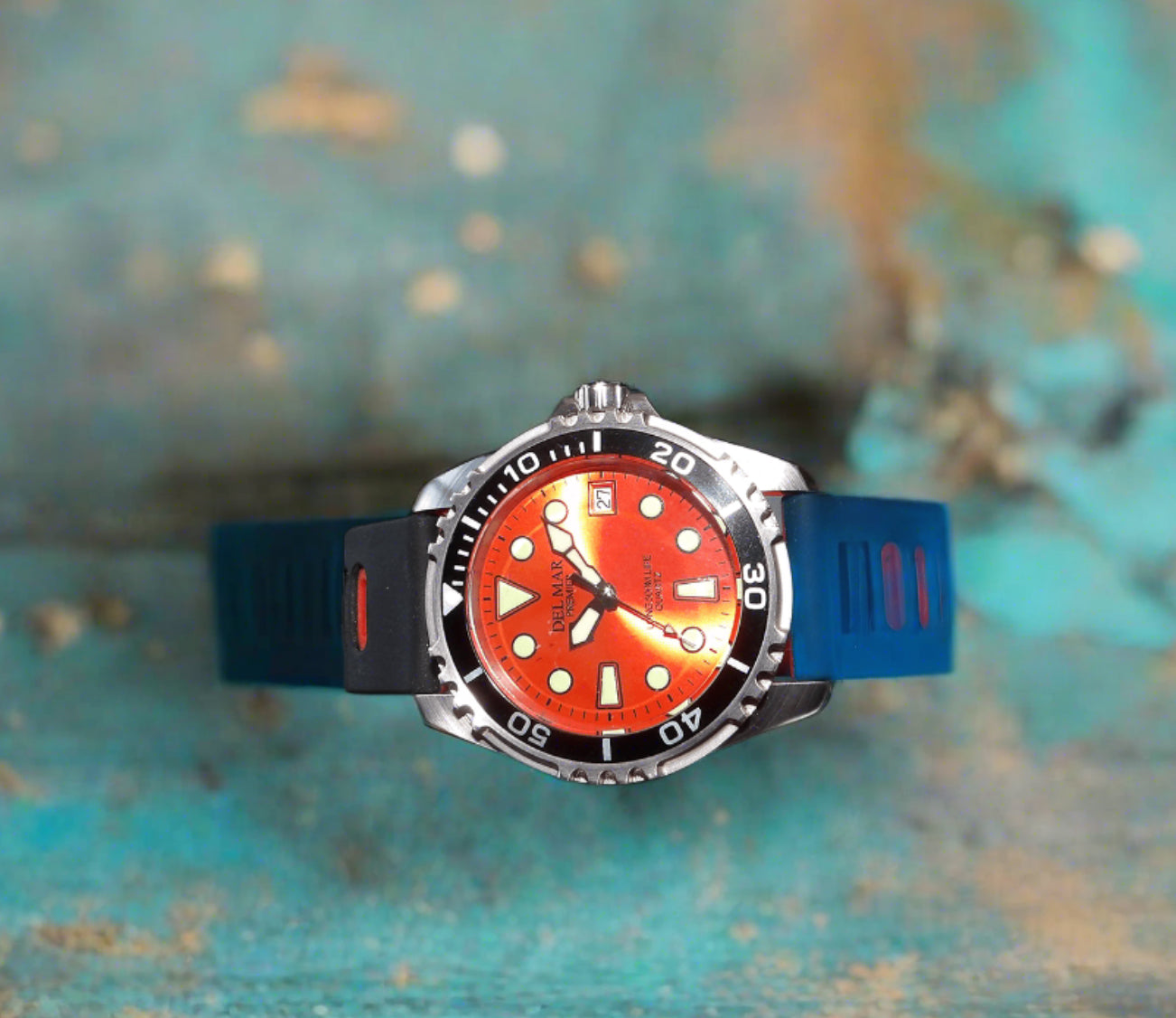 Del Mar Pro Dive 500M – Orange Dial / Two-Tone Sport Strap #50457